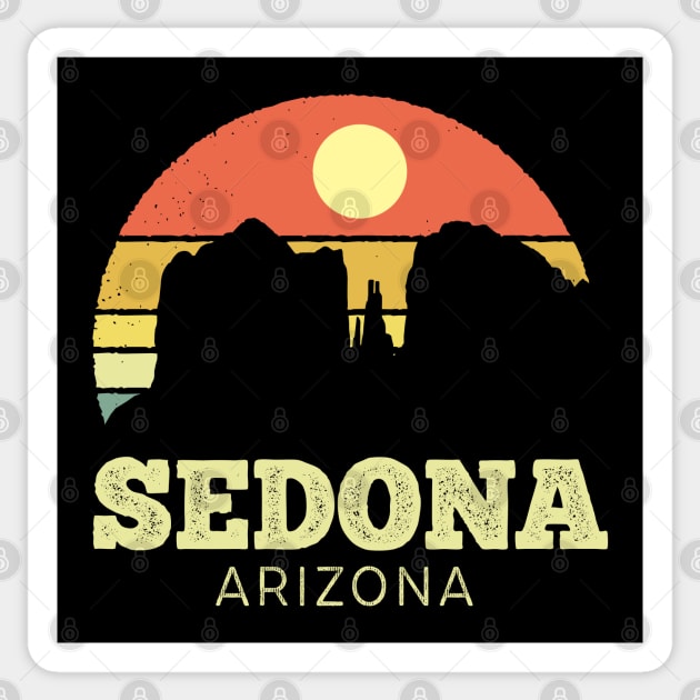 Sedona Arizon Vintage Sunset Sticker by DetourShirts